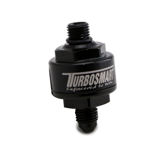 Turbosmart - Turbosmart Billet Turbo Oil Feed Filter w/ 44 Micron Pleated Disc AN - 4 Male to AN - 4 ORB - Black - Demon Performance