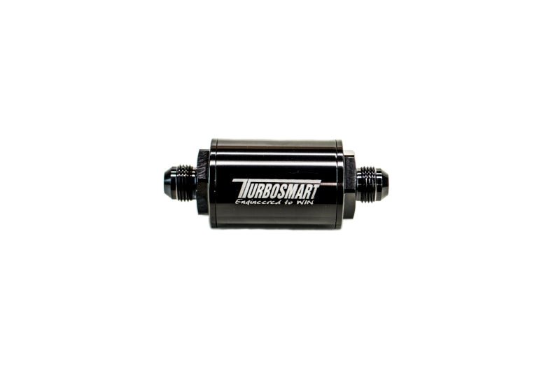 Turbosmart - Turbosmart FPR Billet Inline Fuel Filter 1.75in OD 3.825in Length AN - 6 Male Inlet - Black - Demon Performance