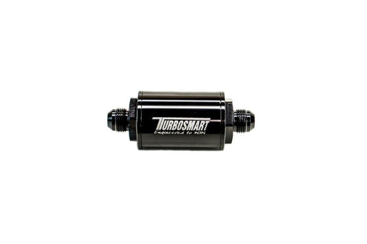 Turbosmart - Turbosmart FPR Billet Inline Fuel Filter 1.75in OD 3.825in Length AN - 6 Male Inlet - Black - Demon Performance