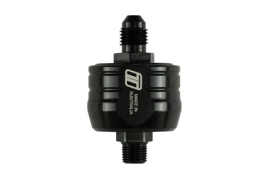Turbosmart - Turbosmart Turbo Oil Filter 44um - 4AN Inlet 1/8in NPT Outlet - Demon Performance