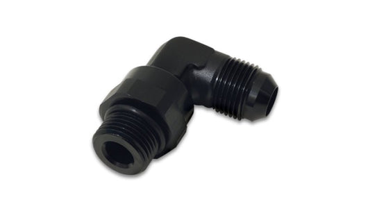 Vibrant - Vibrant - 10AN Male Flare to Male - 10AN ORB Swivel 90 Degree Adapter Fitting - Anodized Black - Demon Performance