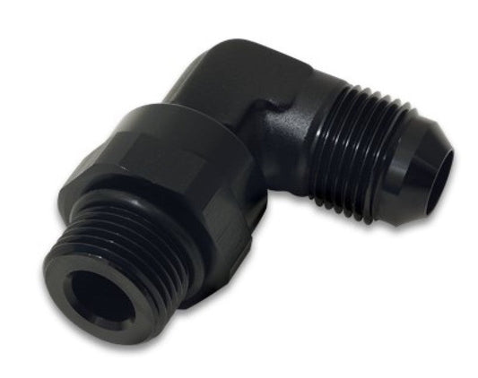 Vibrant - Vibrant -10AN Male Flare to Male -8 ORB Swivel 90 Degree Adapter - Anodized Black - Demon Performance