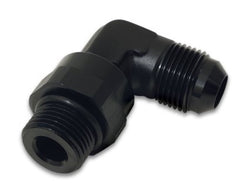 Vibrant - Vibrant -10AN Male Flare to Male -8 ORB Swivel 90 Degree Adapter - Anodized Black - Demon Performance