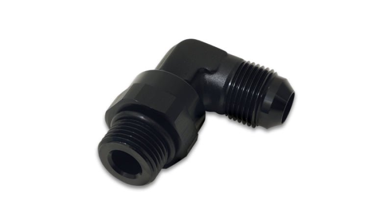 Vibrant - Vibrant - 8AN Male Flare to Male - 10 ORB Swivel 90 Degree Adapter - Anodized Black - Demon Performance
