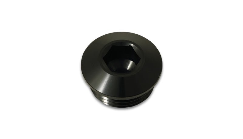 Vibrant - Vibrant Aluminum - 12AN ORB Slimline Port Plug w/O - Ring - Anodized Black - Demon Performance