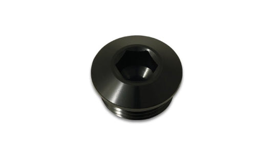 Vibrant - Vibrant Aluminum - 8AN ORB Slimline Port Plug w/O - Ring - Anodized Black - Demon Performance