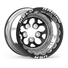 Weld - Weld Alpha - 1 15x12 / 5x4.5 BP / 5in. BS Black Wheel - Black (Powder Coated) Double Beadlock MT - Demon Performance