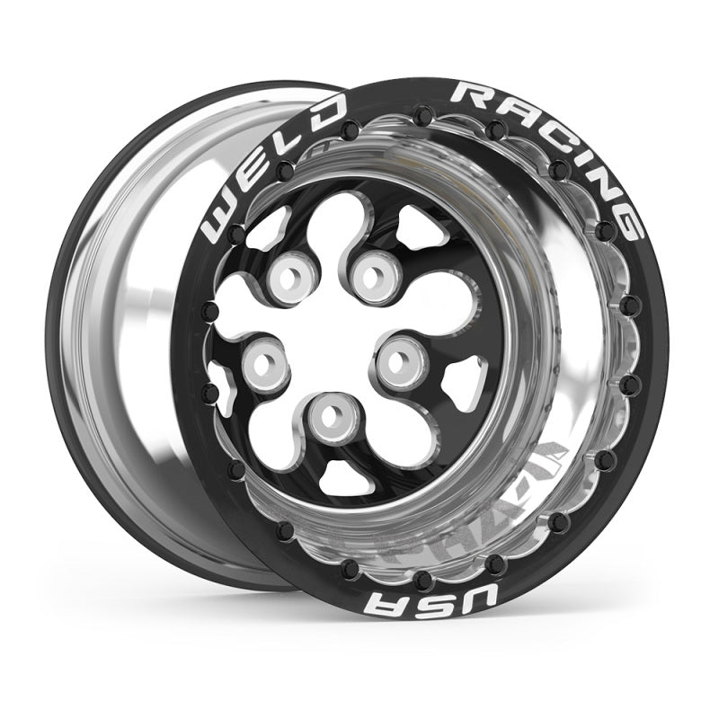 Weld - Weld Alpha - 1 15x12 / 5x4.5 BP / 5in. BS Black Wheel - Black Single Beadlock MT - Demon Performance