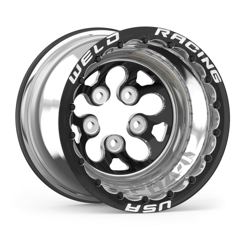 Weld - Weld Alpha - 1 15x14 / 5x5 BP / 2in. BS Black Wheel - Black Double Beadlock MT - Demon Performance