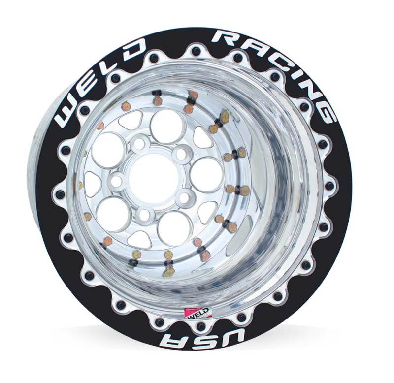 Weld - Weld Magnum 2.0 15x10 / 5x4.50 BP / 5in BS Polished Wheel - Black Single Beadlock M/T - Demon Performance