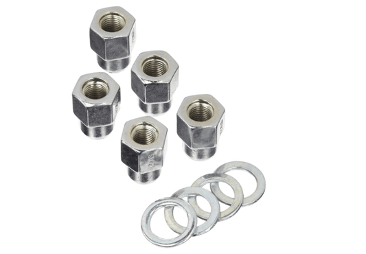 Weld - Weld Open End Lug Nuts w/Centered Washers 12mm x 1.5 - 5pk - Demon Performance