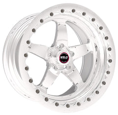 Weld - Weld S71 17x11 / 5x4.75 BP / 6.4in. BS Polished Wheel (Low Pad) - Polished Single Beadlock MT - Demon Performance
