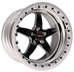 Weld - Weld S71 17x12 / 5x4.5 BP / 4.8in. BS Black Wheel (Medium Pad) - Polished Single Beadlock MT - Demon Performance