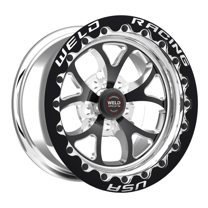 Weld - Weld S76 15x10.33 / 5x4.75 BP / 7.5in. BS Black Wheel (Medium Pad) - Black Single Beadlock MT - Demon Performance