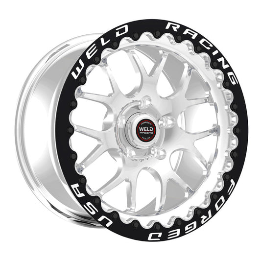 Weld - Weld S77 15x11 / 5x115BP / 6.5in BS Polished Wheel (Medium Pad) Black SBL MT - Demon Performance
