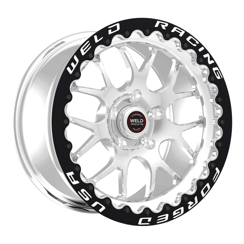 Weld - Weld S77 17X11 / 5X115 BP / 5.8in BS Polished Wheel (Medium Pad) - Black Single Beadlock - Demon Performance