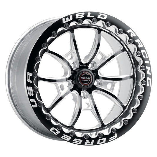 Weld - Weld S80 17x11 / 5x115 BP / 6.2in BS Black Wheel (High Pad) - Black Single Beadlock MT - Demon Performance