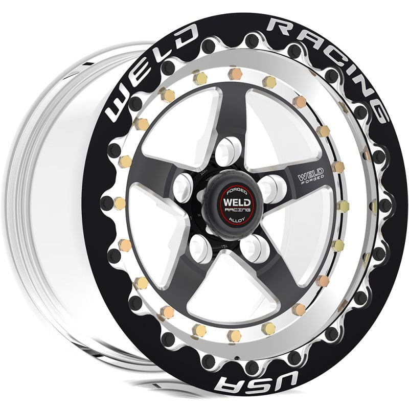 Weld - Weld Weldstar 15x10 / 5x4.5 BP / 6.5in. BS Polished Wheel - Black Single Beadlock MT - Demon Performance