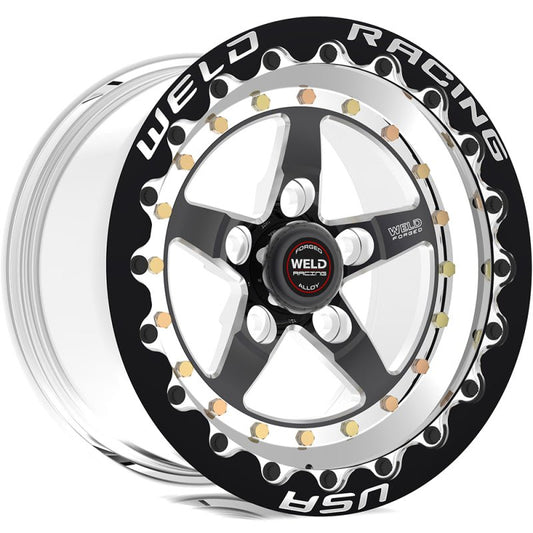 Weld - Weld Weldstar 15x10 / 5x4.5 BP / 6.5in. BS Polished Wheel - Black Single Beadlock MT - Demon Performance