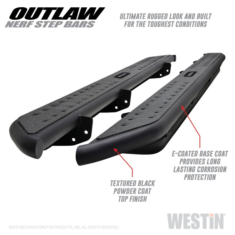 Westin - Westin 09-18 Dodge RAM 1500 Crew Cab Outlaw Nerf Step Bars - Demon Performance