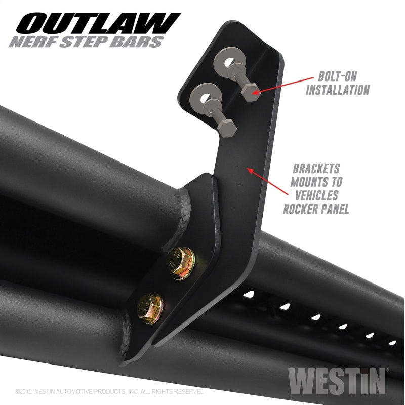Westin - Westin 09-18 Dodge RAM 1500 Crew Cab Outlaw Nerf Step Bars - Demon Performance