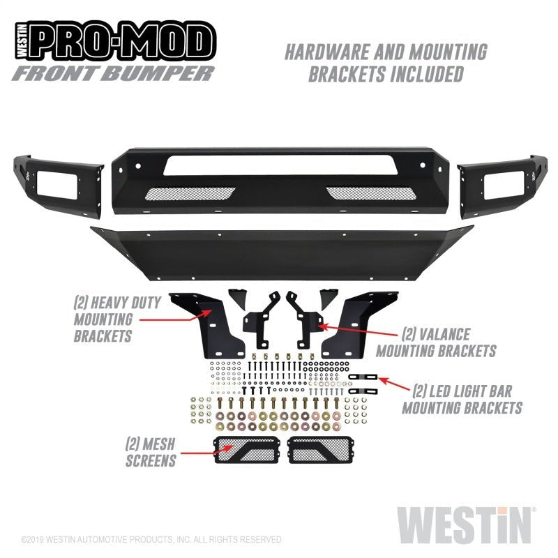Westin - Westin 13-18 Dodge Ram 1500 / 2019 Ram 1500 Classic Pro-Mod Front Bumper - Demon Performance