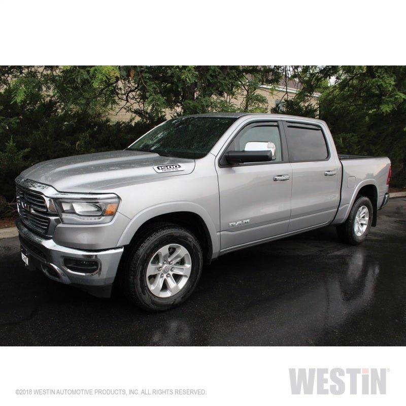 Westin - Westin 19-22 Ram 1500 Crew Cab(Excl. 19-22 Ram 1500 Classic) In Channel Wind Deflector 4pc - Smoke - Demon Performance
