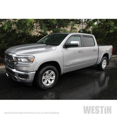 Westin - Westin 19-22 Ram 1500 Crew Cab(Excl. 19-22 Ram 1500 Classic) In Channel Wind Deflector 4pc - Smoke - Demon Performance