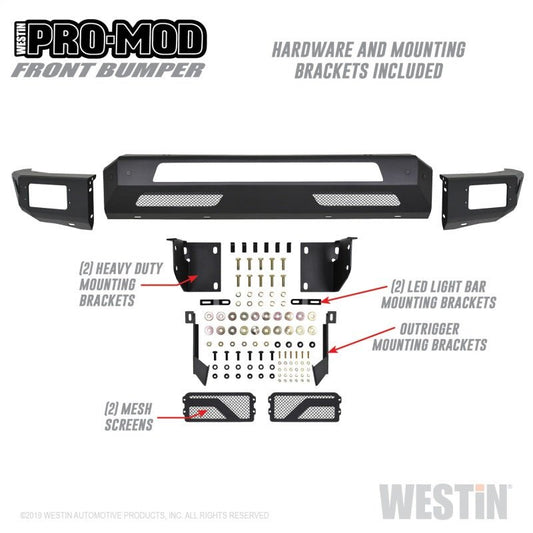 Westin - Westin 2019 Dodge Ram 1500 ( Excludes 1500 Classic & Rebel Models ) Pro - Mod Front Bumper - Demon Performance
