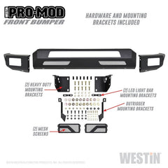 Westin - Westin 2019 Dodge Ram 1500 ( Excludes 1500 Classic & Rebel Models ) Pro - Mod Front Bumper - Demon Performance