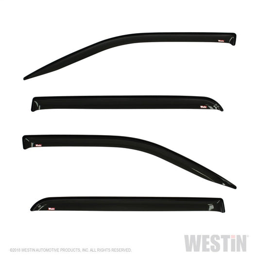 Westin - Westin 2019 RAM 1500 Crew Cab (Non Classic) Wade Slim Wind Deflector 4pc - Smoke - Demon Performance