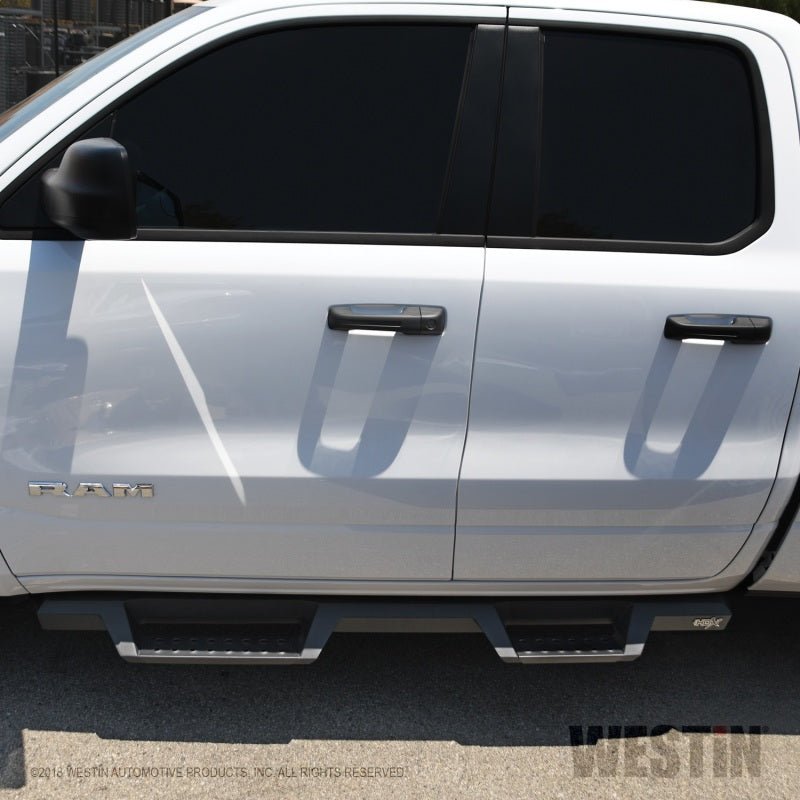 Westin - Westin 2019 Ram 1500 Quad Cab Drop Nerf Step Bars - Textured Black - Demon Performance
