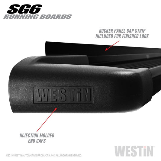 Westin - Westin Black Aluminum Running Board 68.4 inches SG6 Running Boards - Blk - Demon Performance