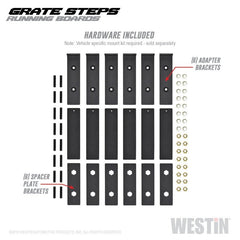 Westin - Westin Grate Steps Running Boards 68 in - Textured Black - Demon Performance