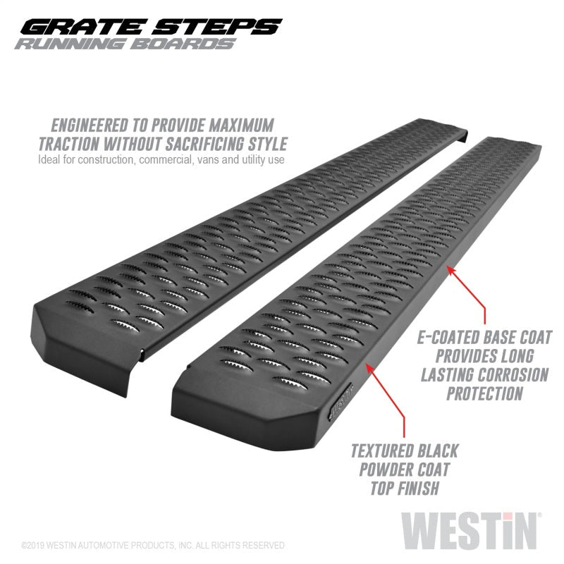 Westin - Westin Grate Steps Running Boards 68 in - Textured Black - Demon Performance
