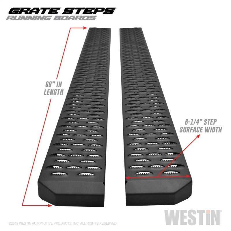 Westin - Westin Grate Steps Running Boards 68 in - Textured Black - Demon Performance