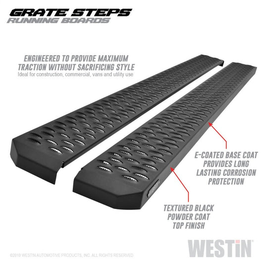 Westin - Westin Grate Steps Running Boards 75 in - Textured Black - Demon Performance