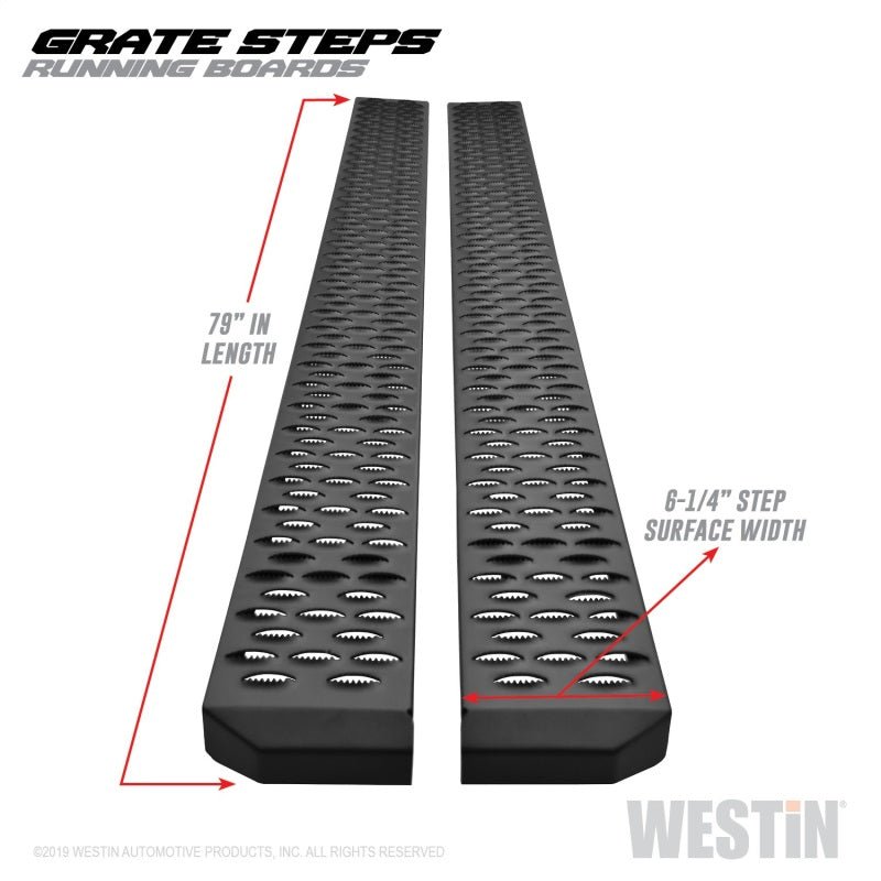 Westin - Westin Grate Steps Running Boards 79 in - Textured Black - Demon Performance