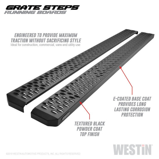 Westin - Westin Grate Steps Running Boards 79 in - Textured Black - Demon Performance