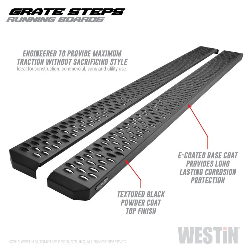 Westin - Westin Grate Steps Running Boards 83 in - Textured Black - Demon Performance