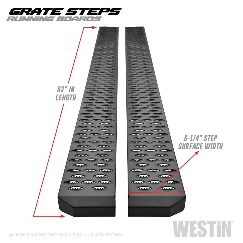 Westin - Westin Grate Steps Running Boards 83 in - Textured Black - Demon Performance