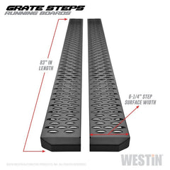 Westin - Westin Grate Steps Running Boards 83 in - Textured Black - Demon Performance