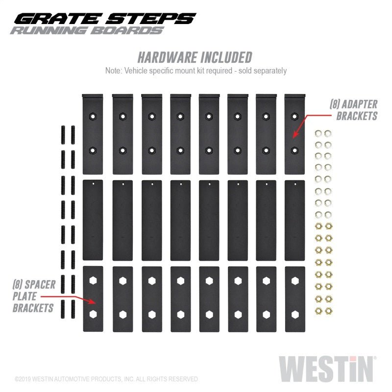 Westin - Westin Grate Steps Running Boards 86 in - Textured Black - Demon Performance