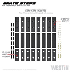 Westin - Westin Grate Steps Running Boards 86 in - Textured Black - Demon Performance