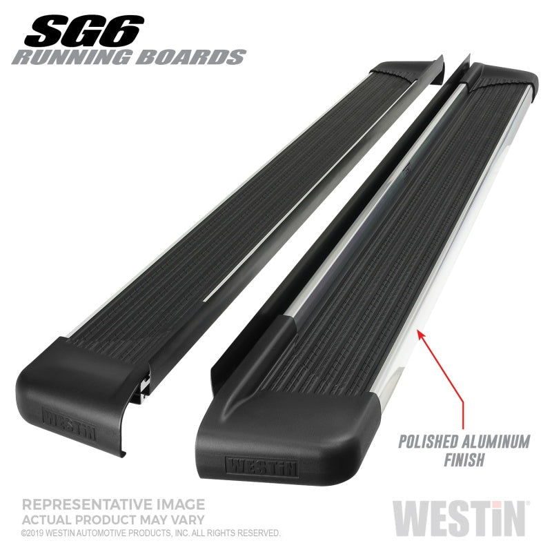 Westin - Westin Polished Aluminum Running Board 68.4 inches SG6 Running Boards - Polished - Demon Performance