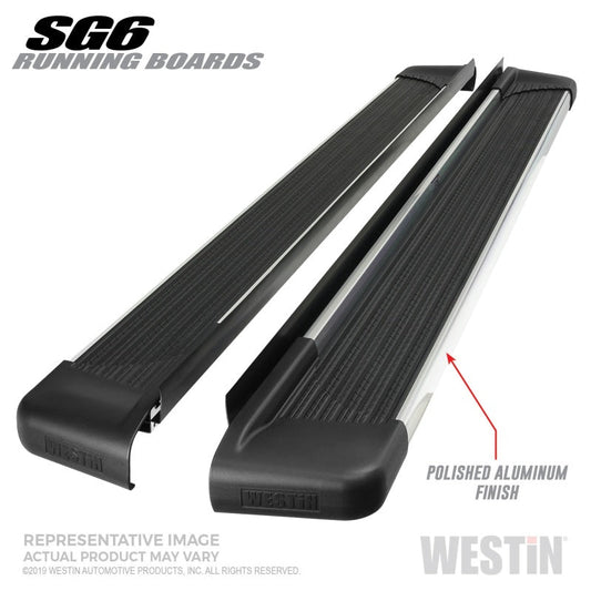 Westin - Westin Polished Aluminum Running Board 68.4 inches SG6 Running Boards - Polished - Demon Performance
