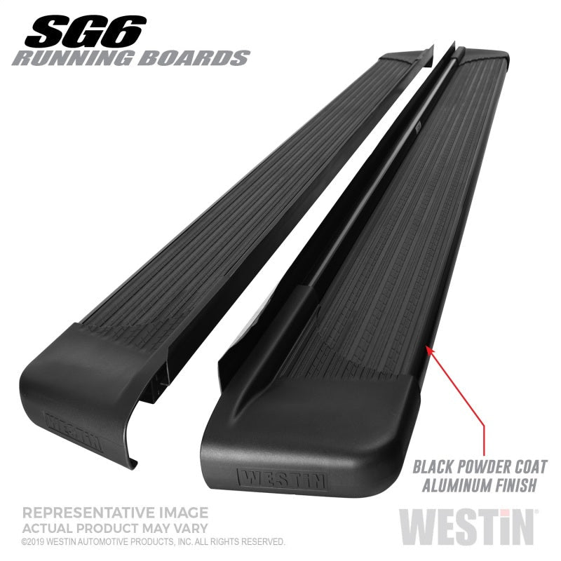Westin - Westin SG6 Black Aluminum Running Boards 79 in - Demon Performance
