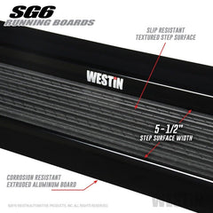 Westin - Westin SG6 Black Aluminum Running Boards 79 in - Demon Performance