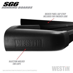 Westin - Westin SG6 Black Aluminum Running Boards 79 in - Demon Performance