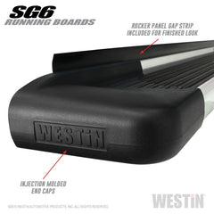 Westin - Westin SG6 Polished Aluminum Running Boards 85.50 in - Demon Performance